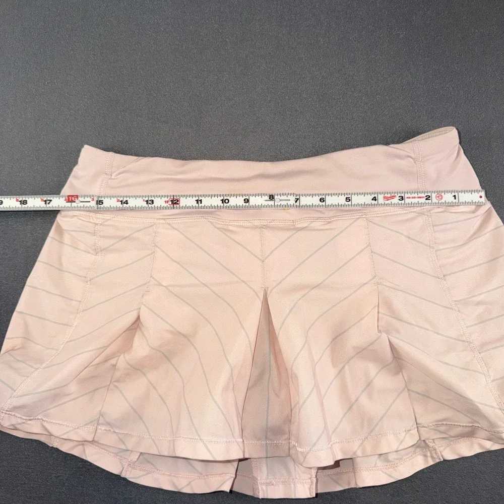 Lululemon Fast Cat‎ Skirt Slalom Stripe Pretty Pink Tennis Running Skort 6